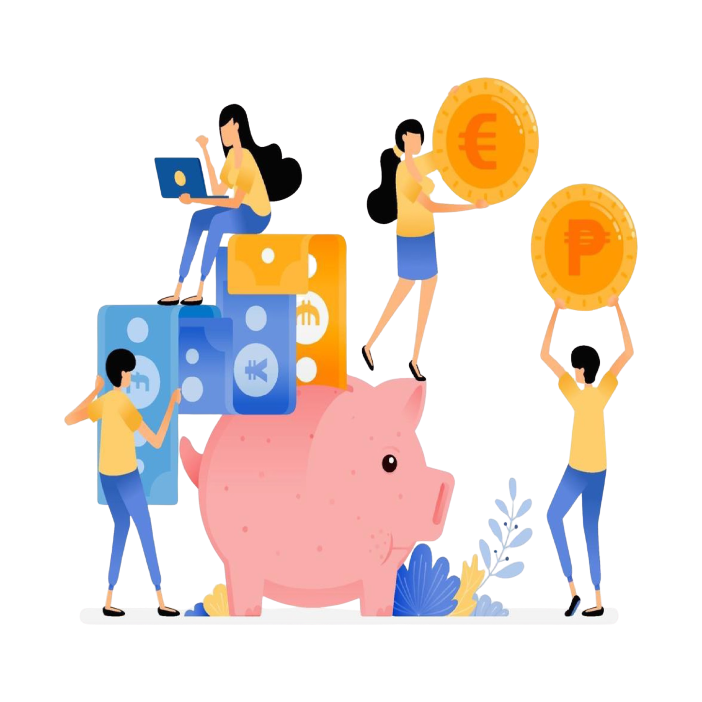 Financial literacy learning illustration